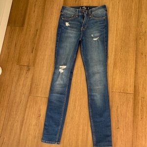 Hollister Womens 00 Ripped Skinny Jeans
